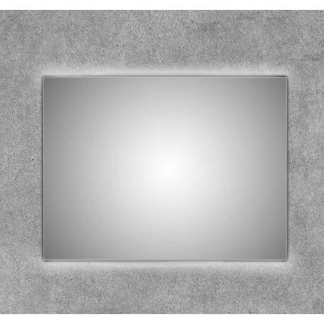 Espejo led baño cuadrado frontal EQUAL 100x80 - CRISTALED